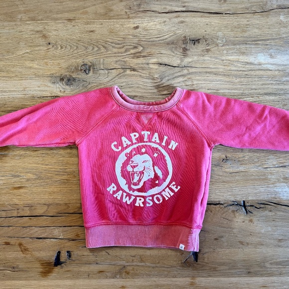baby GAP. Size 4T (boys). "Captain Rawrsome" Red sweatshirt. - Picture 2 of 5